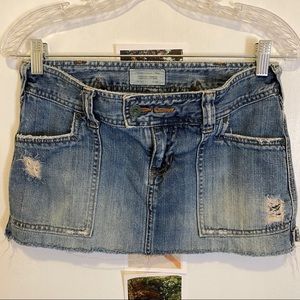 00s Vintage Abercrombie & Fitch Denim Skirt Sz 0